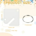 thumbnail image 2 of Uxcell 50 Pcs Key Tags, 1.5" Plastic Hanging Tag Slotted Key Tags Square Blank Writeable Durable with Metal Ring for Cabinet Boxes Lockers Identifiers Home Garage, White, 2 of 7