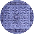 thumbnail image 1 of Ahgly Company Indoor Round Persian Blue Traditional Area Rugs, 5' Round, 1 of 4