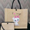 thumbnail image 1 of Juego De 2 Piezas De Bolso De Mano Con Estampado De Calabaza De Halloween Con Monedero, Bolso De Mano De Elfo De Calavera Fantasma Divertido De Terror, Bolso De Compras Reutilizable Y Bolso De Playa D, 1 of 4