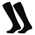 thumbnail image 2 of Flmtop Adult Men Sports Solid Color Breathable Elastic Soccer Football Long Tube Socks, 2 of 7