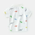 thumbnail image 5 of KYAIGUO Kids Toddler Boys Summer T-Shirt Short Sleeve Tee Tops Baby T-Shirt Base Shirt Cotton Lapel Dinosaur Cartoon Soft Comfortable Shirt for 1-6Years, 5 of 8