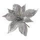 thumbnail image 1 of Flores artificiales navideñas de 28 cm con lentejuelas brillantes, flores de pascua de tela, flores artificiales para decorar el árbol de Navidad, bodas, cumpleaños y coronas decorativas, 1 of 7