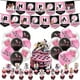 thumbnail image 1 of Suministros de fiesta Blackpink decoraciones de fiesta de cumpleaños CHAO 1 pancarta 18 globos 17 adornos 2 cintas, 1 of 5
