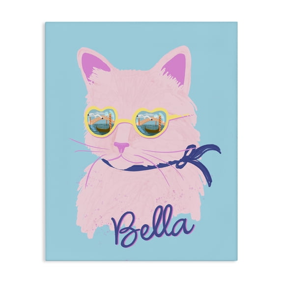 Stupell Industries Eclectic Cool Cat Bella Canvas Art, 16 x 20, by Steffanie Pisula