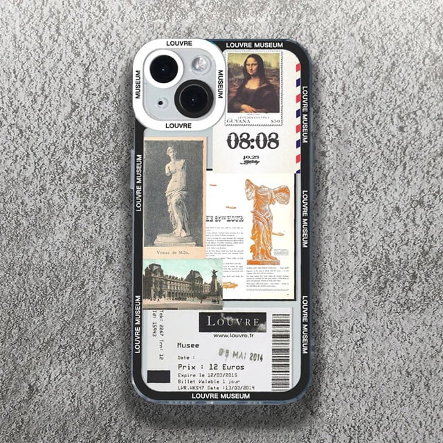 Funda de ojos de ángel para iPhone, carcasa suave de arte estético, Da Vinci, David, Mona, Lisa, 14, 13, 12, 11 Pro Max, Mini, X, XS, XR, 7, 8, 14 Plus, SE2 Fivean unisex