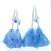Lot of 4 Blue Feather Dusters With White Handles All Purpose Household Cleaning