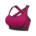thumbnail image 3 of FUTATA Women's Seamless Mesh Sports Bra, Fitness Yoga Lingerie Wireless Tank Top Bra With Removable Pad, 3 of 4