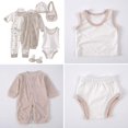 thumbnail image 5 of [BRAND CLEARANCE!!!] 0-3M Newborn Baby Clothing 8Pcs Set Boys Girls Cotton Polka Dot Clothes (Brown), 5 of 8