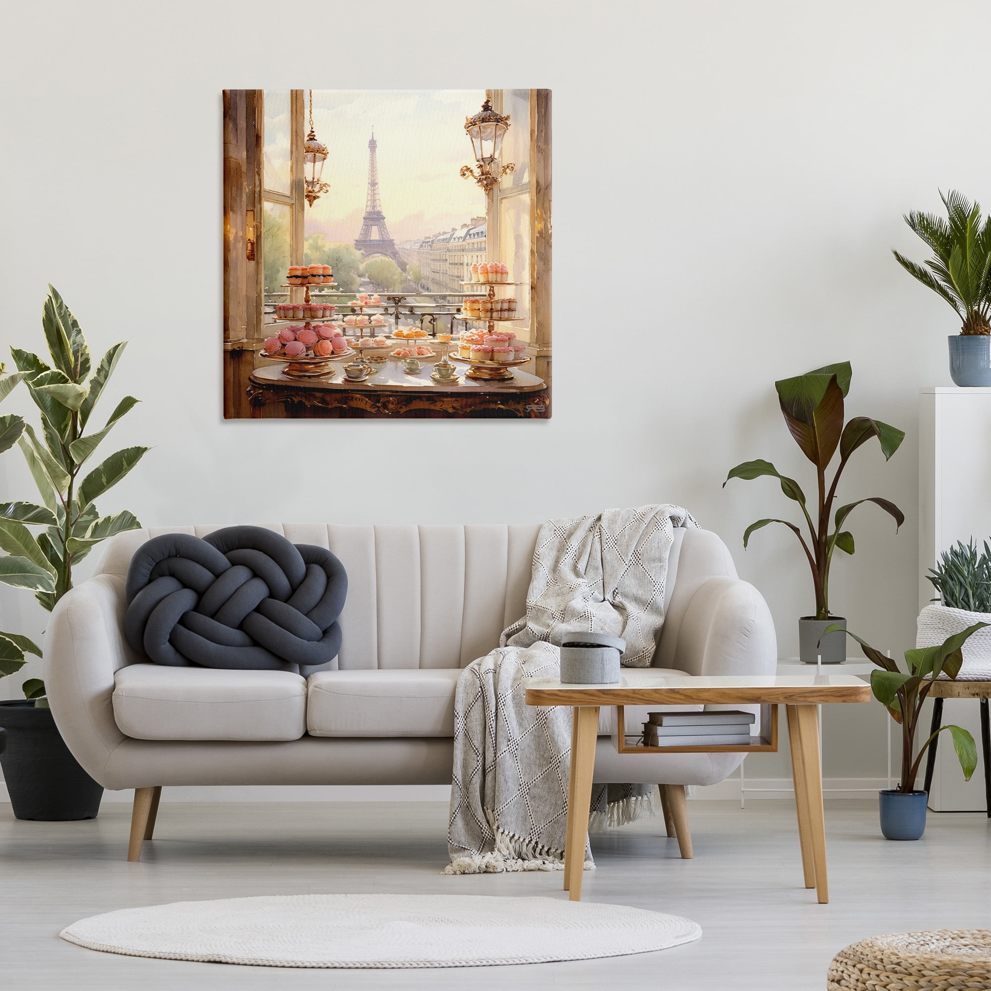Stupell Industries Elegant Parisian Sweets View Food & Beverage Painting Gallery Wrapped Canvas Art Print Wall Art, 36 x 36