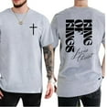 thumbnail image 2 of Jesus Is King Cross T-Shirt – Christian Faith Shirt, Inspirational Religious Gift, God Graphic Tee for Believers,Full Size ,Full Size, 2 of 7