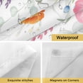 thumbnail image 4 of Easter No Hooks Shower Curtain with Snap-in Liner Spring Pink Yellow Blue Floral Eucalyptus Leaves Shower Curtains for Bathroom, Waterproof, Easy Install, Washable 72"x96", 4 of 9