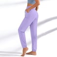 thumbnail image 7 of Women's Lightweight Quick Dry Jogger Pants 2026 Summer Stretch Elastic Waist Breathable Outdoor Athletic Lounge Trousers with Pockets Purple L, 7 of 7