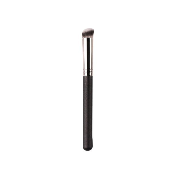 Brocha de maquillaje profesional de fibra sintética suave para crema líquida, polvos, pulir, difuminar y corrector oblicuo.