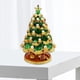 thumbnail image 5 of Caja de baratijas de joyería para de Navidad, estatua de adorno con diamantes de imitación, organizador de joyas con bisagras artesanal esmaltad, 5 of 9
