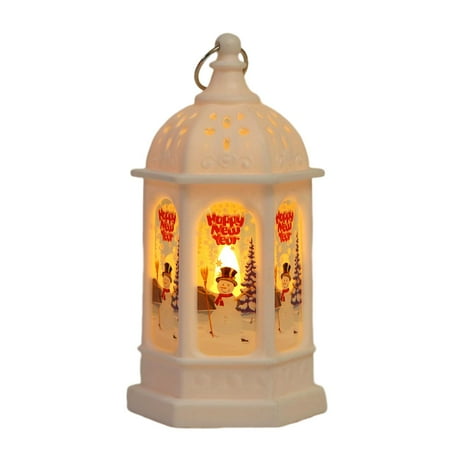 

YUNx LED Lantern Battery Powered Warm Light Power Saving Waterproof Safe Home Decoration High Brightness Christmas Santa Claus Deer Electronic Candle Lamp for Indoor