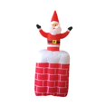 thumbnail image 2 of Lipstore Inflatable Santa Outdoor Christmas Decorations 5 ft Holiday Decor Chimney Santa, 2 of 7