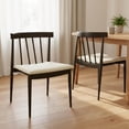 thumbnail image 1 of Fohfurniture FOH Set de 2 Sillas de Comedor de Madera con Asiento Tapizado , Estilo Nórdico Mid-Century, Sillas sin Brazos para Cocina y Restaurante, 1 of 6