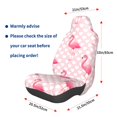 thumbnail image 3 of Honeii Cute Flamingo with Heart Print Car Seat Cover,Car Interior Covers,Universal Fit Seat Protector, Compatible with Most Cars, SUVs, Trucks, and Vans, 3 of 5