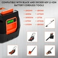 thumbnail image 5 of 2Pack 3000mAh 40V LBX2040 Lithium Battery and Charger Compatible with Black and Decker 40 Volt LBX2040 LBXR36 LBXR2036 LST540 LCS1240 LBX1540 LST136W Cordless Power Tool, 5 of 11