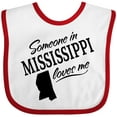 thumbnail image 3 of Inktastic Someone in Mississippi Loves Me Boys or Girls Baby Bib, 3 of 4