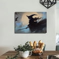 thumbnail image 6 of Shadudu Vintage  Witchy Canvas Prints Dark Academia Wall Art Gothic Decor Halloween Witching Hour Horror Spooky Moody Aesthetic Living Room Bedroom Home Decorations 36x24in, 6 of 7