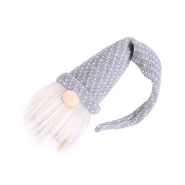 Wosthever Cubierta de botella de vino estilo nórdico Navidad Santa Claus tejido de felpa de comedor para el hogar botella de vino ropa decoración Kits de decoración para fiestas Gris blanco Wosthever HA068259-01