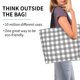 thumbnail image 2 of Fotbe Gray Checkboard Bolsa Tote Estética de Lona con Estampado para Mujer - Bolsa Reutilizable de Hombro Casual para Vacaciones, Compras, Trabajo y Gimnasio, 2 of 8