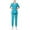 Light Blue, variant on S LUKKC LUKKC Nursing Uniform Set for Women Scrubs Set Medical Scrubs V-Neck Top with Pocket Jogger Pants Athletic Nursing Uniform Solid Stretch Wicking And Easy To Care