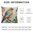 thumbnail image 6 of Acheng Watercolor Painting Birds Throw Pillow Covers Sparrow Hummingbirds Stand On The Tree Branches Decorative Cushion Cases Home Decor for Outdoor Couch Bed Sofa  Set of 2 White, 6 of 6