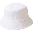 thumbnail image 5 of CoCopeaunts Black Bucket Hat Men Summer Sunscreen Cotton Women Pure Color Beach Cap Outdoor Lightweight Foldable Fisherman Hat, 5 of 8