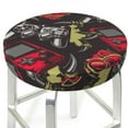 thumbnail image 3 of Naloa Vintage Gaming Round Bar Stool Cushion Cover 12-14 inch, Fits Kitchen, Office, Restaurant Chairs - 14 inch, 3 of 7