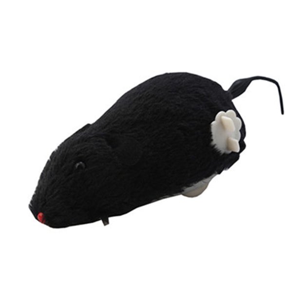 1 pieza de juguete de ratón mecánico para correr, juguetes de ratones para gatos, juguete de peluche para cazar ratones para gatos, juguetes de peluche de cuerda para mascotas de interior, juguete de