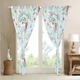thumbnail image 4 of YST Unicorn Curtains&nbsp;&&nbsp;Drapes,Pink Teal Butterfly Rainbow Blackout&nbsp;Curtains for Girls Kids,Kawaii Unicorn Butterflies Window&nbsp;Curtains,Love Cloud Starry Sky Window&nbsp;Treatments, 4 of 6