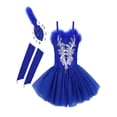 thumbnail image 2 of Alvivi Girls Ballerina Costume Ballet Leotard Tutu Dress Fingerless Gloves Hair Clip Set, 2 of 7