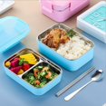 thumbnail image 4 of Fiambrera Bento con aislamiento para niños Fiambrera térmica para niños Fiambrera Fiambrera Cajas con compartimentos para alimentos Cubierto de acero inoxidable Almuerzo compartimentado Microondas Tos kaili Sencillez, 4 of 4