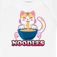 thumbnail image 4 of Inktastic I Love Noodles with Cat Illustration Boys or Girls Baby Bodysuit, 4 of 5