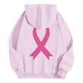 thumbnail image 7 of ZSQDM Women's Hoodies Sweatshirts V-Neck Pullover Sweater Breast Cancer Awareness Hoodies for Women Ribbon Graphic Full Zip Up Sweatshirt Oversized Fleece Jackets Clothes Polyester (Xxl), 7 of 7