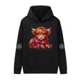 thumbnail image 3 of MHFRRA Sudadera con Capucha Informal de Manga Larga, Suave y Cómoda, Ideal para Uso Diario y Actividades Al Aire Libre, con Cordón Ajustable y Un Espacioso Bolsillo Frontal Negro, 3 of 3