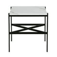 thumbnail image 5 of Evelyn&Zoe Braxton 21.25" Wide Rectangular Side Table with Faux Marble Top, Blackened Bronze, 5 of 10