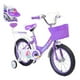 thumbnail image 1 of Bicicleta Entrenadora Para Niños Aeiou Qk-09 Con Canasta R12 Morado, 1 of 5