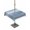 Blue/Gray, variant on Outdoor Tablecloth with Umbrella Hole, Blue Nordic Style Stripes Spillproof Waterproof Outdoor Table Cover, Blue Gray Texture Patio Tablecloths for Party/Garden/Picnic, Round 54 inch