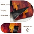 Abstract Vertical Blocks Area Rug 5x8 Washable Rug Non Slip Orange ...