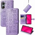 thumbnail image 1 of Funda Cartera FOXDOCK para Vivo Y18i , Flip PU con Relieve de Gatos y Perros, Tarjetero y Soporte, 1 of 6