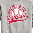 thumbnail image 3 of Instant Message - Take Me To The Ballpark - Toddler & Youth Crewneck Fleece Sweatshirt, 3 of 6