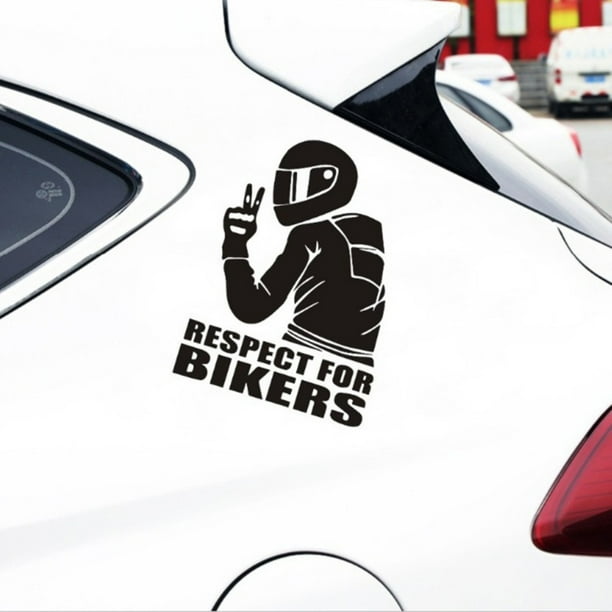 Pegatina De Vinilo 'Respeto A Los Moteros' - Diseño Moto, Para Coche, Ventana, Pared (2 Unidades)