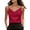 Red, variant on Elegant Ruched Spaghetti Straps Shirts for Women V Neck Cami Work Tops Summer Sleeveless Undershirts for Blazer Jackets Pink M