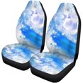 thumbnail image 2 of RYLABLUE Set of 2 Car Seat Covers Colorful Water Abstract Blue Watercolor Blot Patch on Pattern Universal Auto Front Seats Protector Fits for Car,SUV Sedan,Truck, 2 of 5