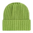 thumbnail image 2 of Weikingp Hats for Women,Unisex Beanie Winter Knitted Cuffed Soft Warm Hat for Men/Women Ski Watch Cap Winter Hat Beanie Hats for Women Green, 2 of 6