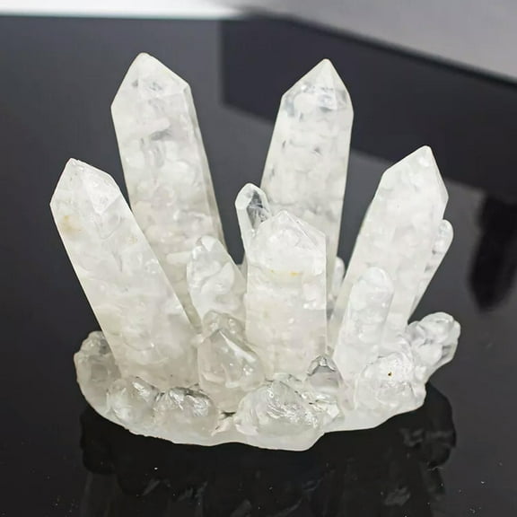 GKNET Natural White Geode Quartz Cluster Crystal Curshed Stone Resin Reiki Specimens