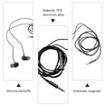 thumbnail image 2 of EeaseCA Wired Earbuds Ergonomic 3.5mm Plug In-ear Wired Control Headphones With Mic, 2 of 8